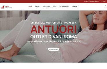 Creazione sito web Antuori Outlet Divani Roma